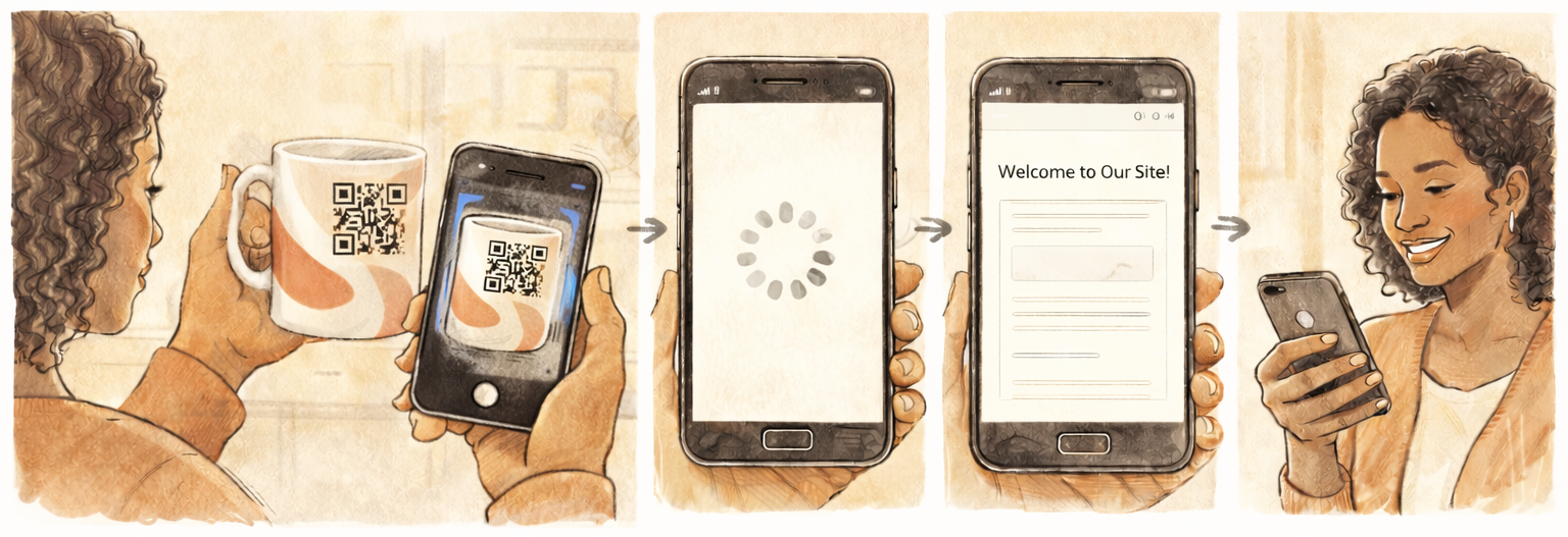 How to scan a QR code on your mug